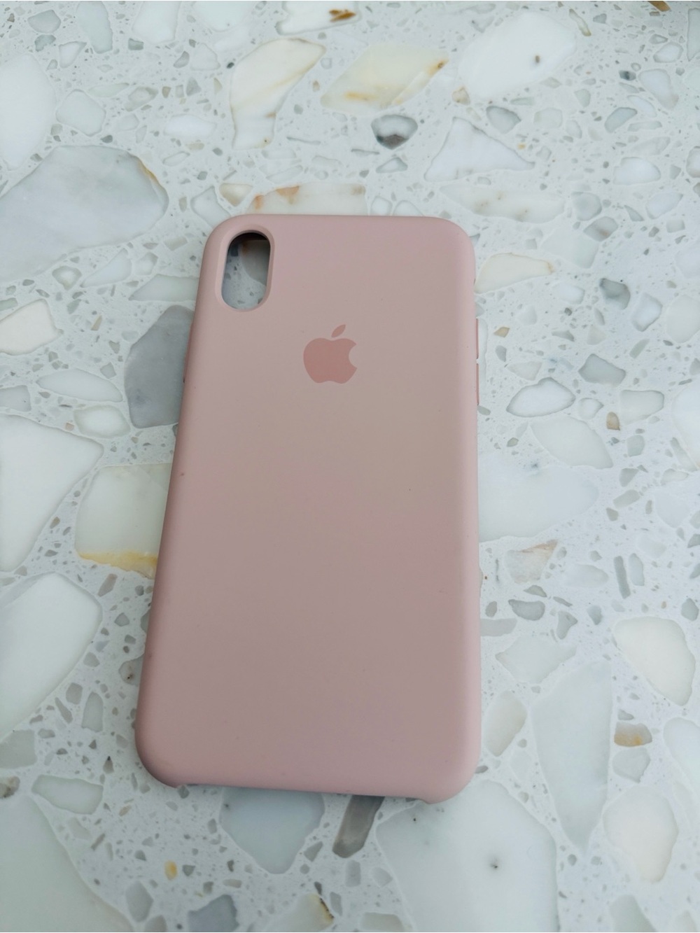 Apple Silicone iPhone XS Case in Dusty Rose